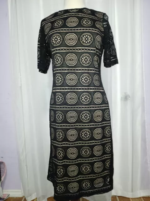 Black Lace Sheath Dress Size M