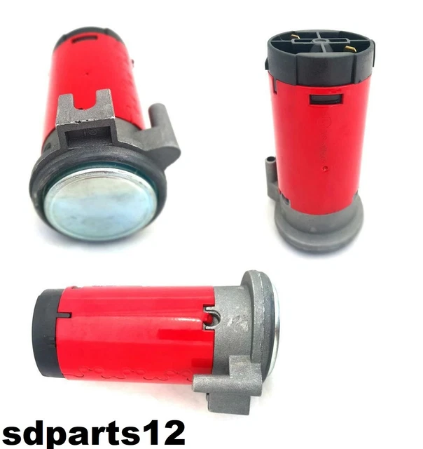 Clacson Auto Elettrico 150dB 12V - Tromba D'Aria Rossa Per Auto, Moto, Barche, Suono Potente Come Un Toro
