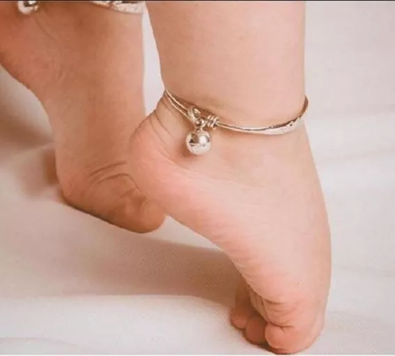 Adorable Baby Child Thai-Style Christening Anklets/Bracelets Sterling Silver 925