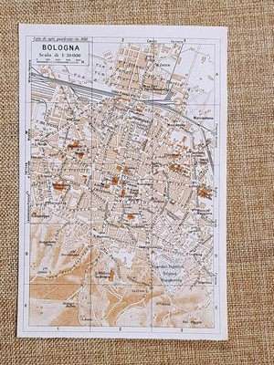 Pianta o piantina del 1937 La città di Merano Trentino Alto Adige T.C.I. 