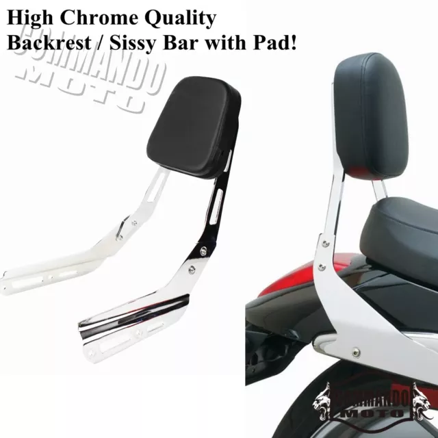 Motorcycle Rear Backrest Sissy Bar w/ Pad For Honda VTX 1300 VTX1800C VTX1800F