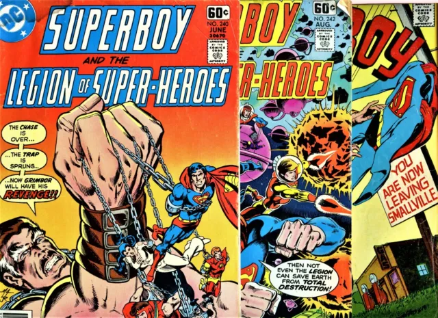 SUPERBOY 1 STARRING THE LEGION OF SUPER-HEROES 2 DC Comics Hero Comic 1969 &78 n