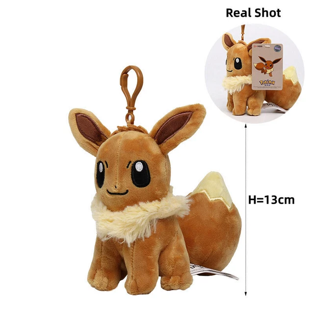 Kawaii Animation Eevee 14CM Plush Doll Stuffed Toy Keychain