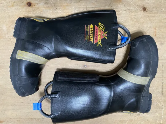 2018 Thorogood Hellfire Men's 9.5 M Structural Firefighting Steel Toe Boots (J)