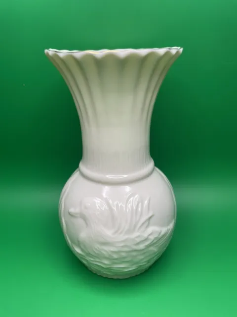 Irish Belleek Collectors Society Mallard Duck Vase NWT - No Box
