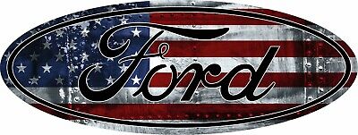 Ford Oval USA United States Flag Vinyl Decal Sticker Car Truck Window