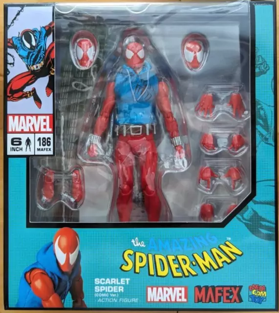 MAFEX No.186 Spider-Man SCARLET SPIDER Comic Ver. Medicom Toy Figure Japan New