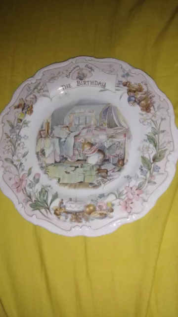 Royal Doulton Brambly Hedge THE BIRTHDAY Plate boxed