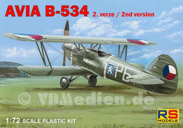 Avia B-534 II.version, RS-Models 1:72 92066 Plastikmodellbau