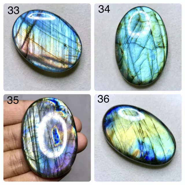 Trending ! Natural Multi Fire Labradorite Cabochon Loose Gemstone Top  AAA+ 27