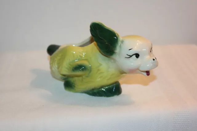 Vintage 1940-50’s USA Pottery Art ~ Running Spaniel Pup Planter