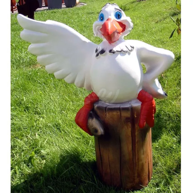 lustiger VOGEL PELIKAN MÖWE Garten Deko Tier Figur maritim MEER NORDSEE TEICH