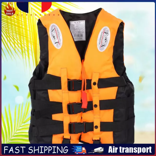 Boating Vest Portable Buoyancy Vest Wear-resistant for Swimming (Orange L) FR