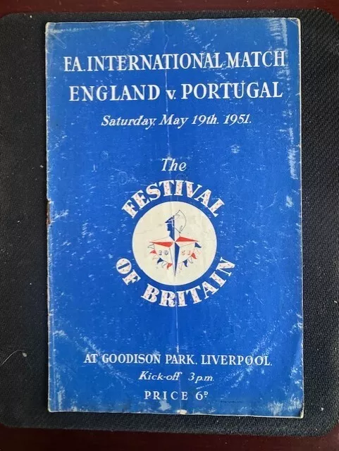 1951 Festival Of Britain International Programme, England v Portugal at Everton