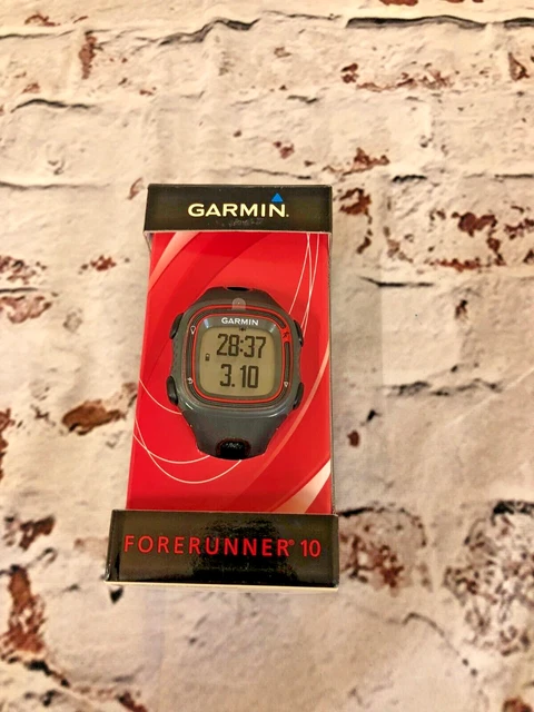 GARMIN FORERUNNER 10 GPS Running Watch Boxed Black/Red £19.99 - PicClick UK