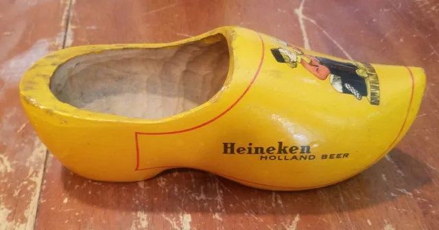 Vintage HEINEKEN BEER WOODEN SHOE ADVERTISING DISPLAY