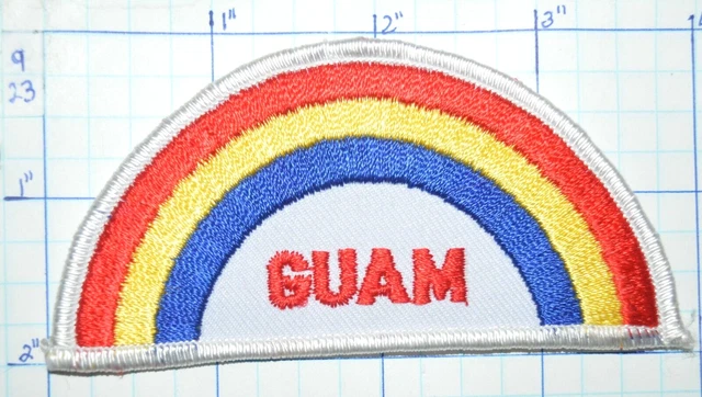 Guam U.s. Island Territory Pacific Ocean Rainbow Souvenir Patch