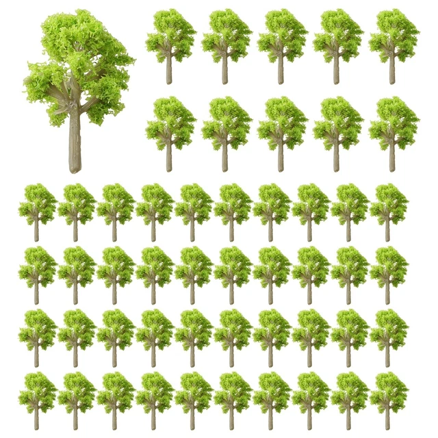Lot De 50 Arbres Verts Pour Maquette De Train - Échelle HO, Qualité Supérieure, Neuf