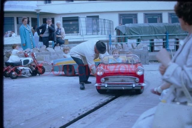 35mm Slide 1965 Children's Fairground Car Track ride Kodachrome p2