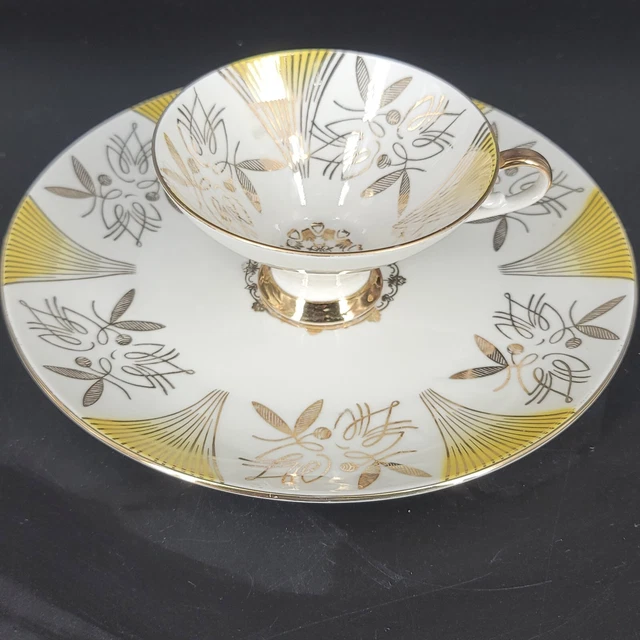 Bareuther Waldsassen Tea Cup & Dessert Plate Bavaria Germany 2 Piece Set  MCM