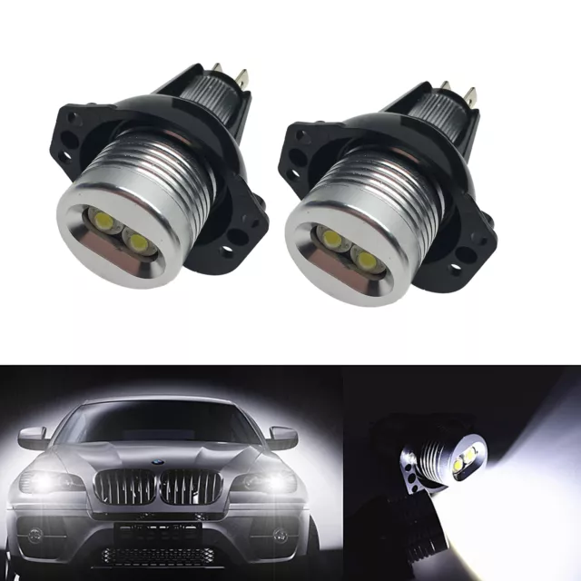 2× LED ANGEL Eyes Light Halo Ring Headlight Bulbs White For BMW 3 Series  E90 E91 £9.49 - PicClick UK