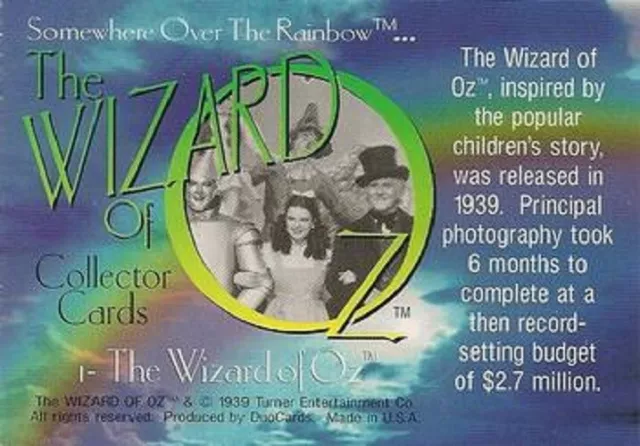 Wizard of Oz FILMBASIS/GRUNDKARTEN 1 BIS 72 VON DUO KARTEN 1996 LESEN 3