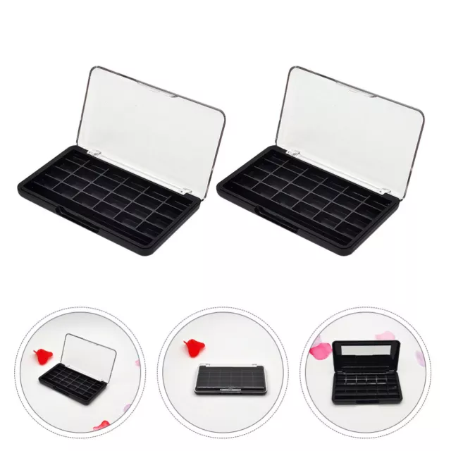 2 Pcs Plastique Plateau D'ombre À Paupières Voyage Trousse De Maquillage