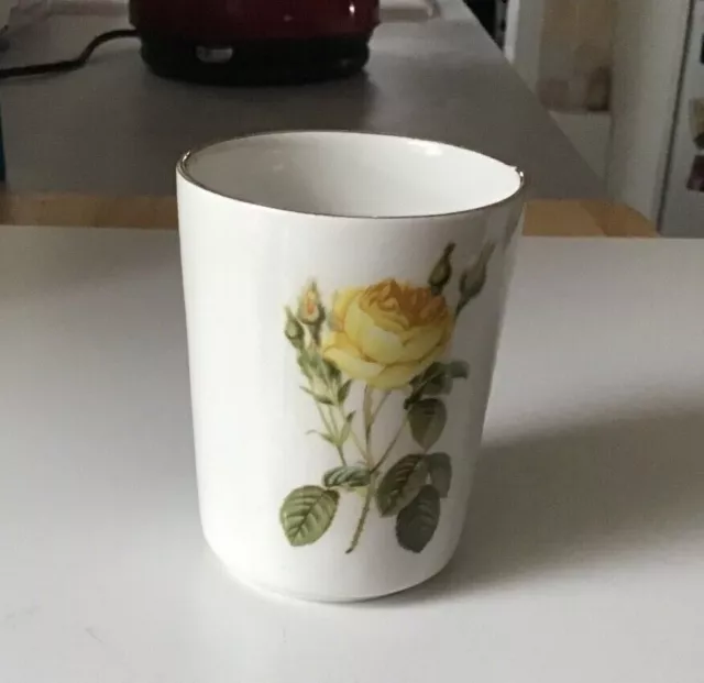 Vintage Old Foley James Kent Yellow Rose Design Ceramic Beaker