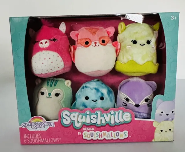 Squishville Squishmallows Cute and Colourful Squad 6 Pack 2 Inch Mini Plush
