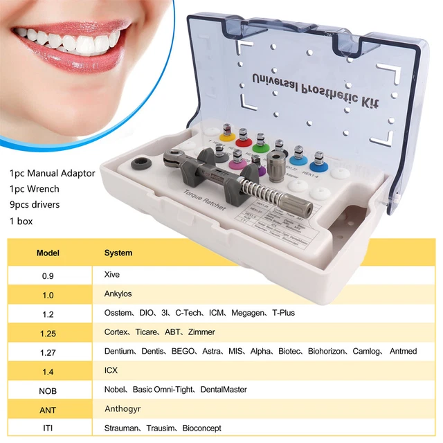 Chiave dinamometrica per impianto dentale Cricchetto 10-70NCM 12