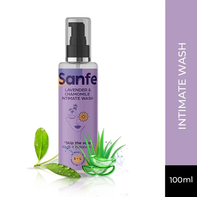 Lavado íntimo Sanfe 3 en 1 con lavanda y manzanilla (100 ml)