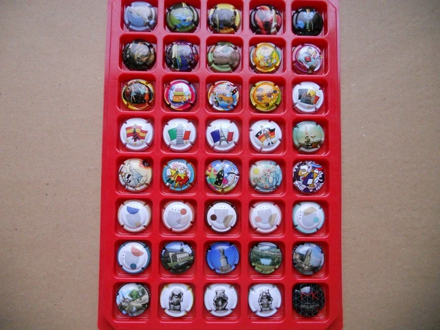 lot de capsules de champagne