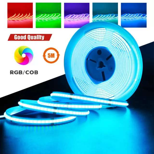 24V COB LED Streifen RGB Strip superhell Leiste 5m keine Lichtpunkt WIFI Dimmbar