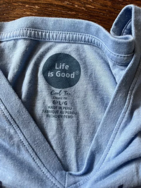 LIFE IS GOOD- “ Happy Hour At The Gym” Women’s Cool Tee- Size Large 3