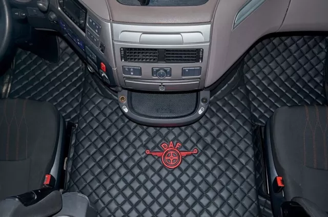 Camion Tapis de Sol Tunnel Noir/Rouge Convient pour DAF 106 XF 2018-2022