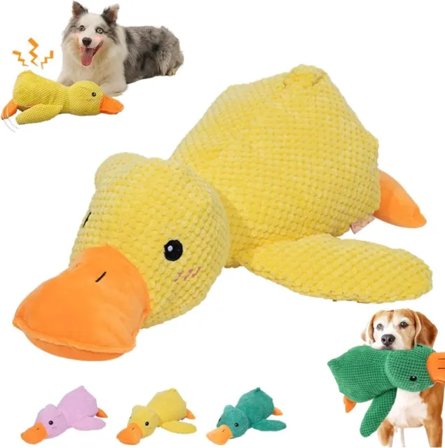 The Mellow Dog, Mellow Dog Calming Duck,Durable Squeaky Dog Toy for Indoor Puppy