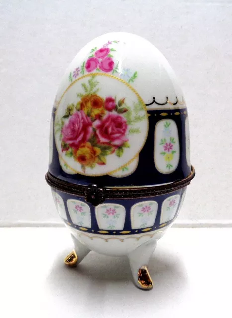 Porzellan Ei Osterei Art Fabergé Ei, Nr. 102d