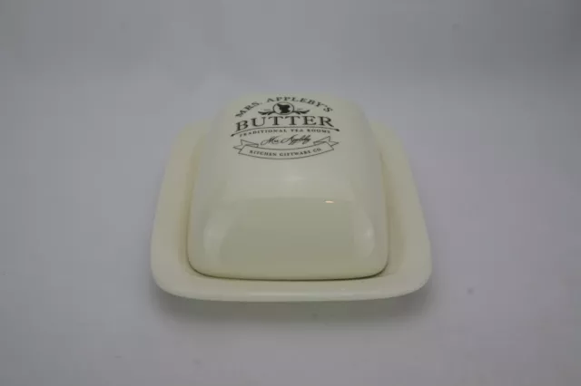 Vintage(1960s) Mrs Appleby's Tea Rooms Ceramic Butter Dish, Old School