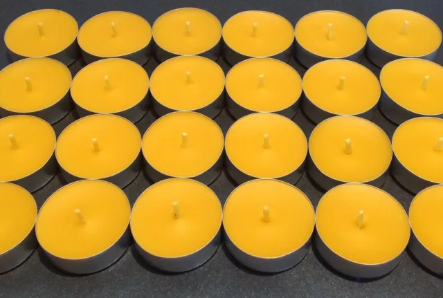 30 x 100% Pure Beeswax Tea Lights Candles Night Lights Handmade (Standard Size)