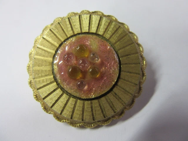 Broche Vintage Maroussia En Métal Doré - Ancienne, Occasion En Bon/très Bon état