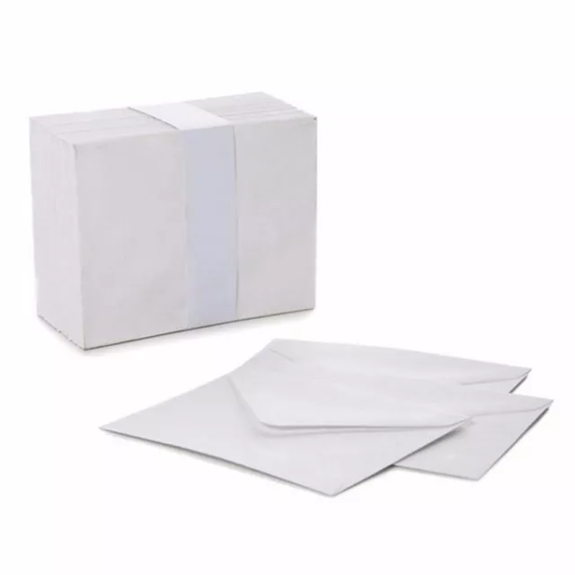 50 MINI WHITE ENVELOPES small cards tags thank you wedding RSVP seeds 85 x 110mm