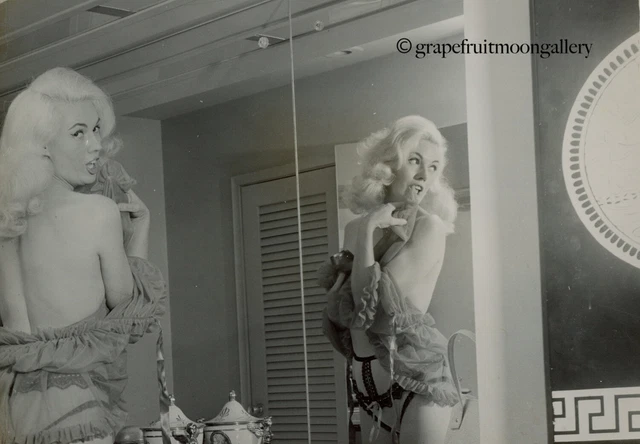 Vintage 1960s Bunny Yeager 8" x 10" Photograph Sultry Mirrored Self Portrait