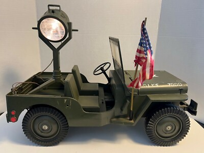 GI JOE 1965 Official 7000 ARMY Willys Combat JEEP with TRAILER 6400