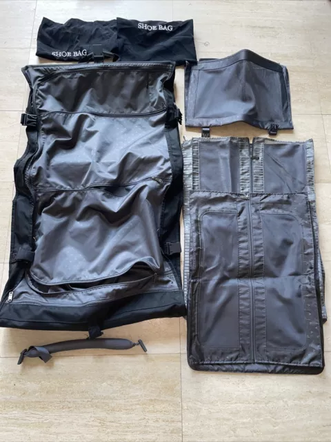 Tumi Large Black Bifold Garment Bag W Shoulder Strap Nylon Luggage Travel