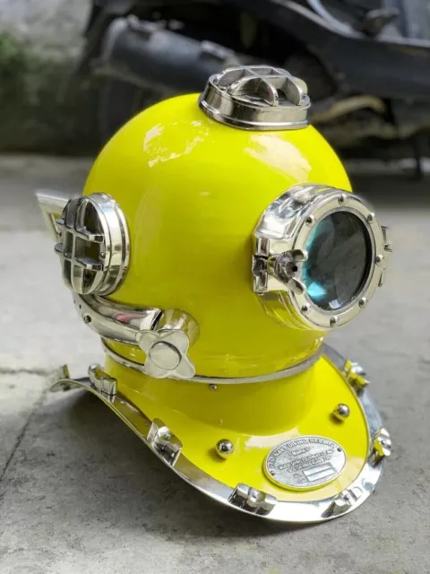 Light Yellow Diving Helmet US Navy Mark V Divers Deep Helmet Christmas Gift