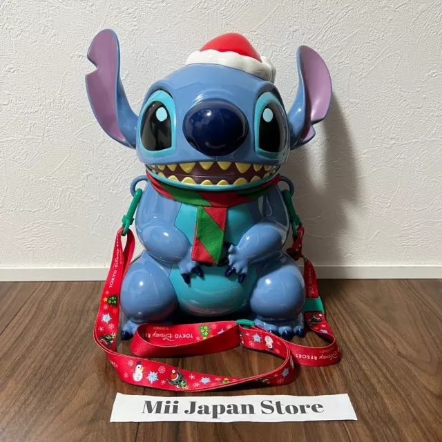 STITCH POPCORN CONTAINER Bucket Tokyo Disney Resort Limited Christmas