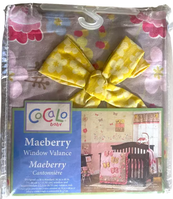 CoCalo Baby Maeberry Window Valance for 36in x 48in Window w/up to 2.5in Rod 15z
