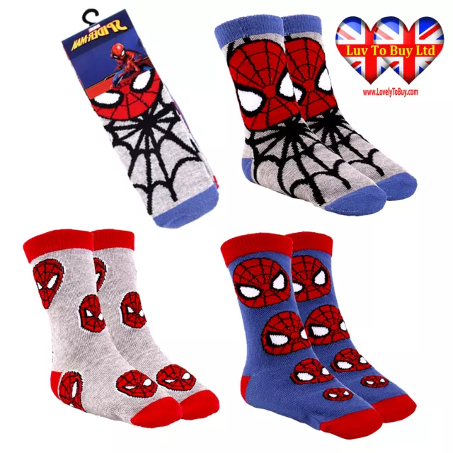 Kids Socks, Official Marvel Spider Man Spcks hildren's Socks Pack of 3 Pairs