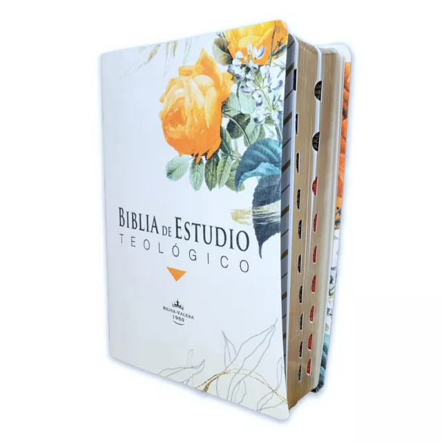 Biblia Pastoral de Estudio Teologico para Mujer RV1960 tejida floral con indice