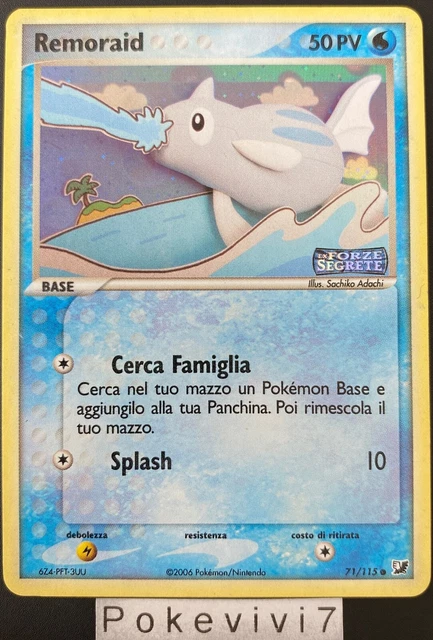 Carte Pokemon REMORAID 71/115 REVERSE Bloc EX Italien ITA